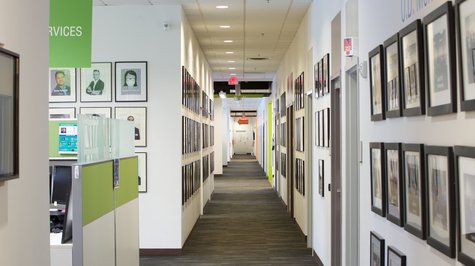 Hallway in and office builing