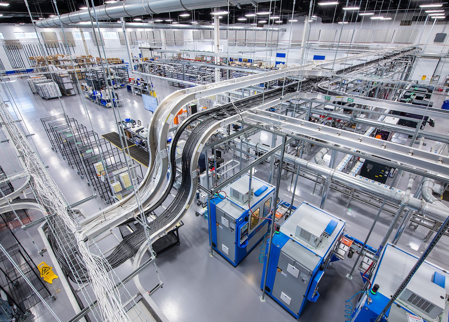 overhead view of laboratory