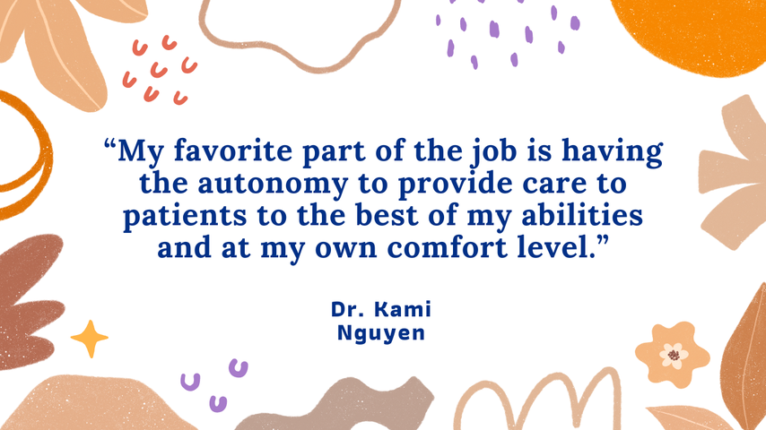 Stylized quote from Dr. Kami Nguyen